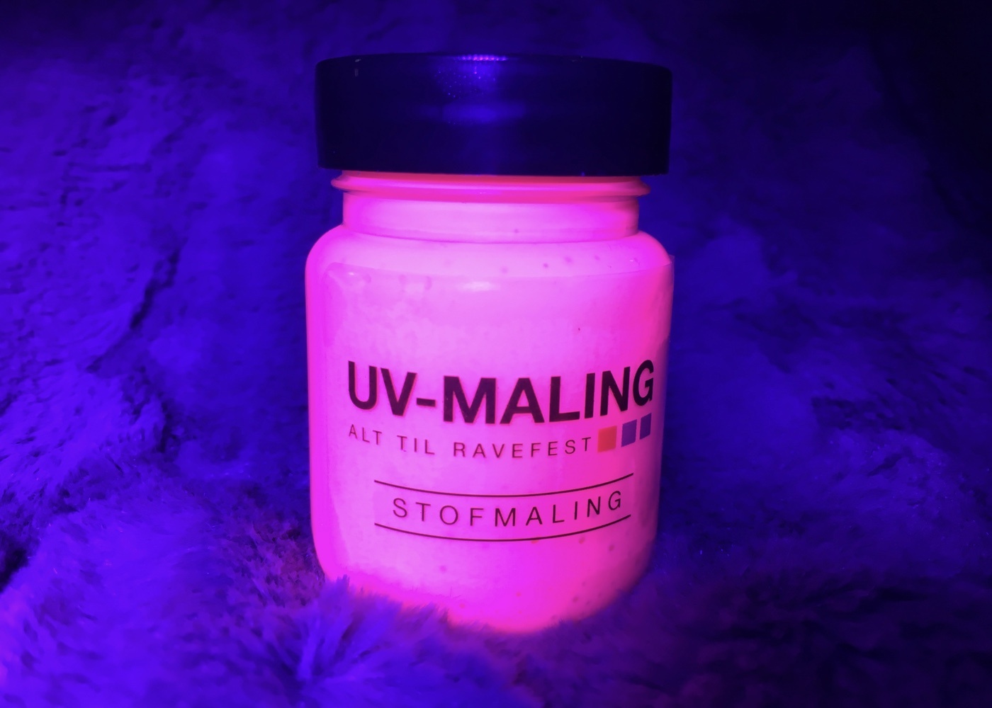 vejviser Selvforkælelse sfærisk UV-maling til tøjet pink 50 ml | UV-maling