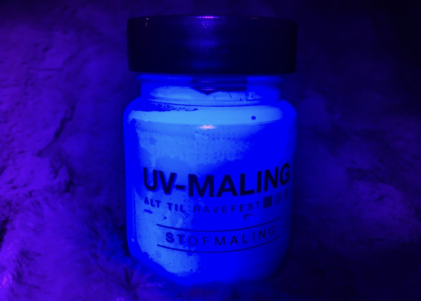 person Uretfærdig Verdensvindue UV-maling til tøjet blå 50 ml | UV-MALING.dk